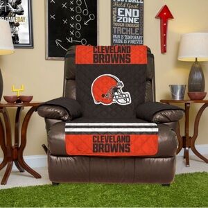 CLEVELAND BROWNS Official NFL Quilted Recliner Protector Cover 80" x 65"